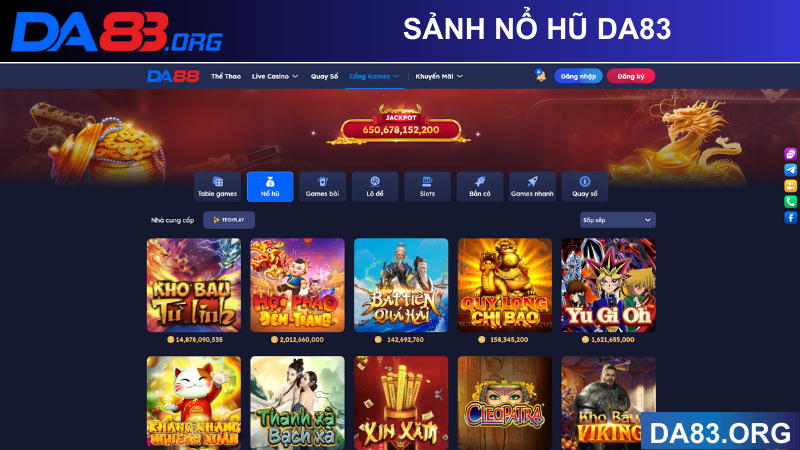 sảnh nổ hũ da83